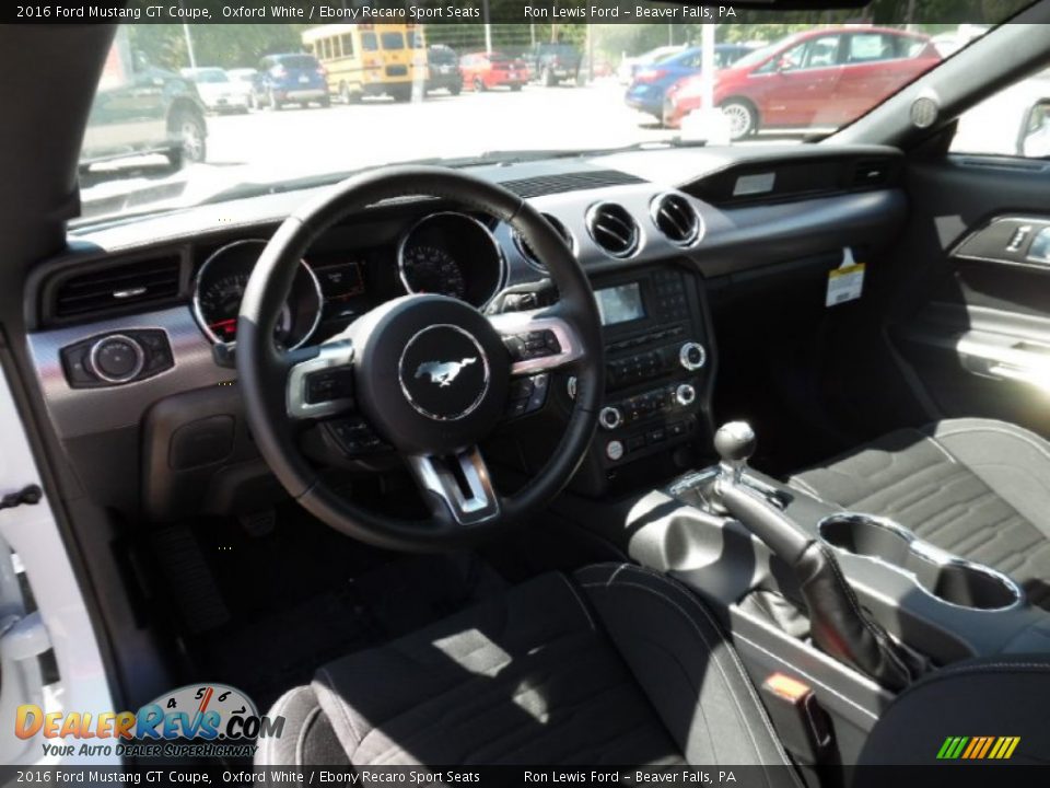 Ebony Recaro Sport Seats Interior - 2016 Ford Mustang GT Coupe Photo #13