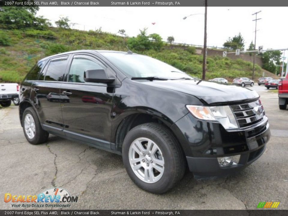 2007 Ford Edge SEL Plus AWD Black / Charcoal Black Photo #1