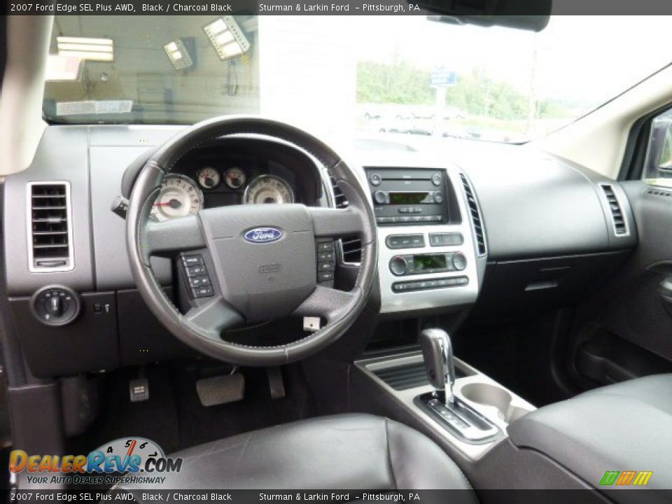 2007 Ford Edge SEL Plus AWD Black / Charcoal Black Photo #10
