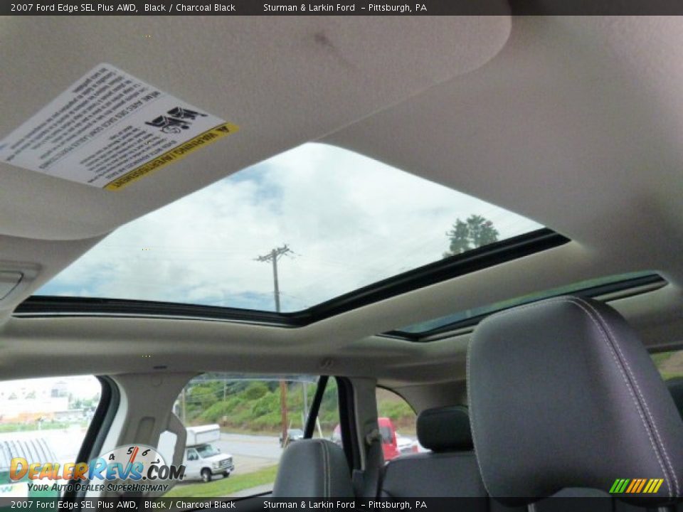 2007 Ford Edge SEL Plus AWD Black / Charcoal Black Photo #13