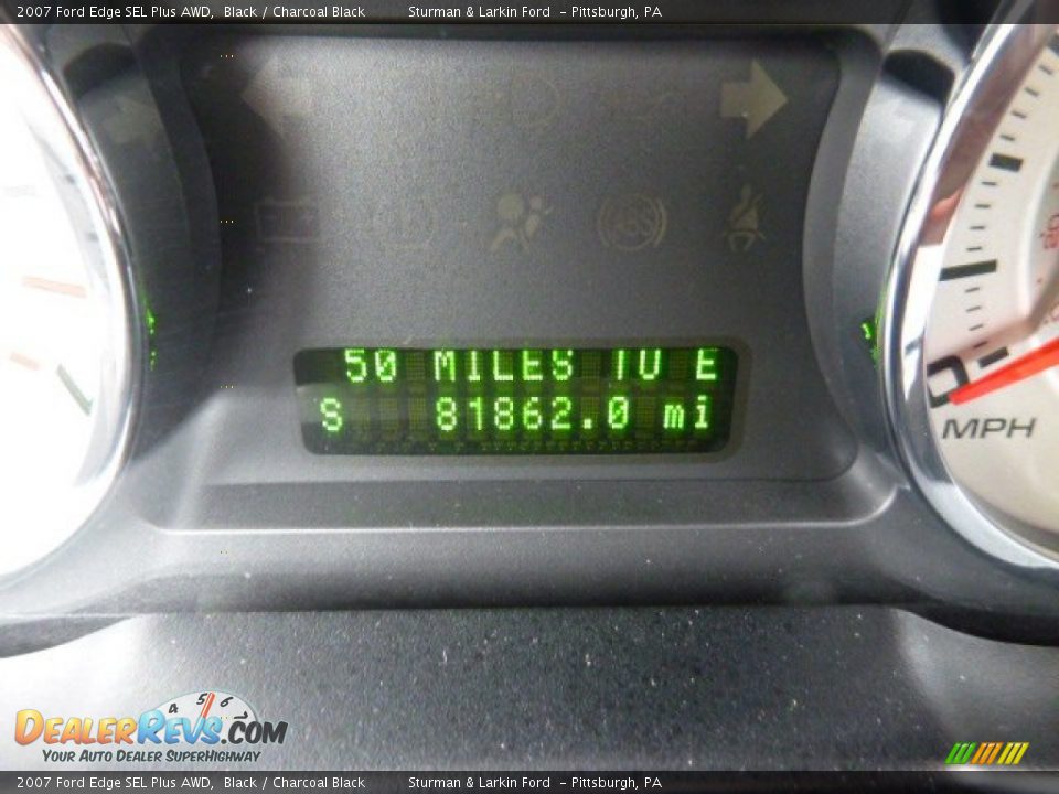 2007 Ford Edge SEL Plus AWD Black / Charcoal Black Photo #15