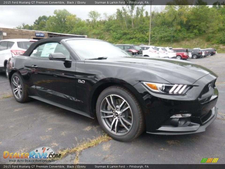 2015 Ford Mustang GT Premium Convertible Black / Ebony Photo #1