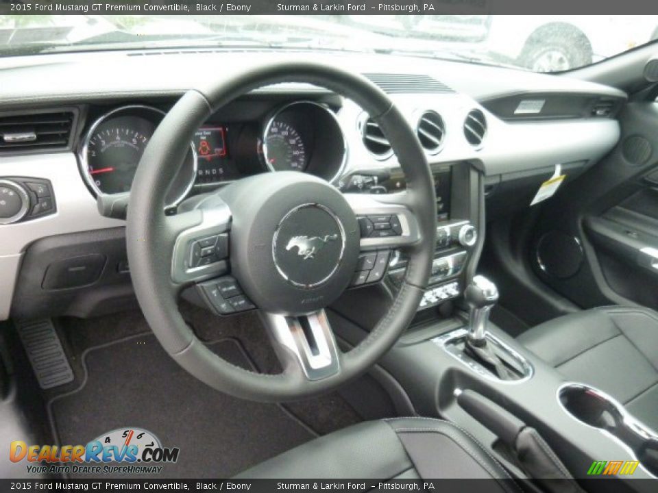 2015 Ford Mustang GT Premium Convertible Black / Ebony Photo #10