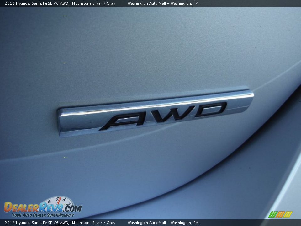 2012 Hyundai Santa Fe SE V6 AWD Moonstone Silver / Gray Photo #9