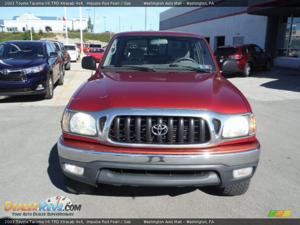 2003 Toyota Tacoma V6 TRD Xtracab 4x4 Impulse Red Pearl / Oak Photo #3