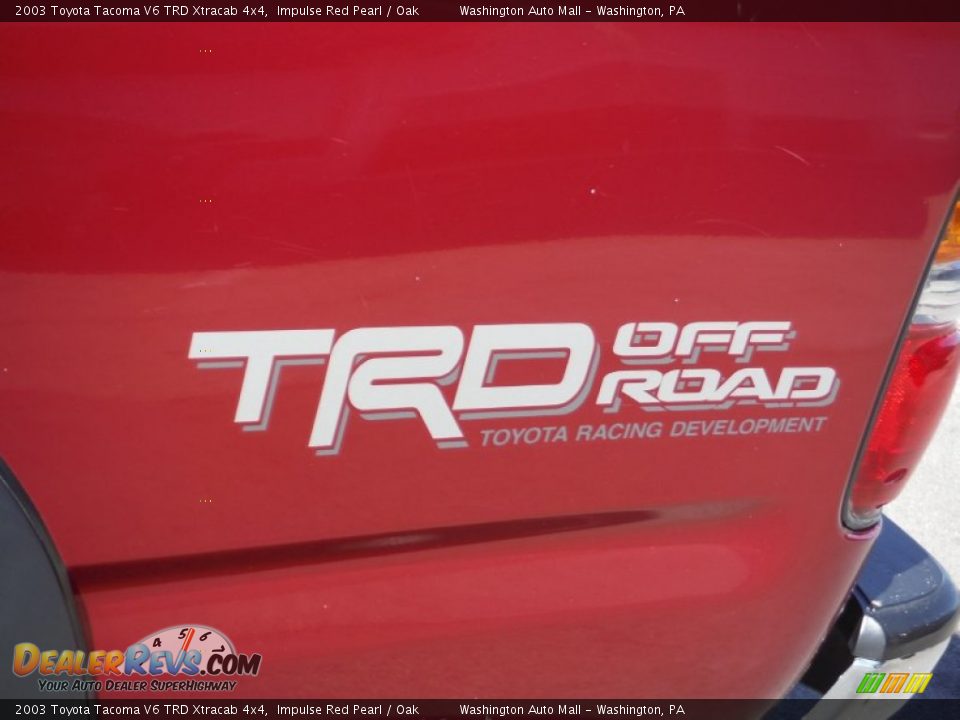 2003 Toyota Tacoma V6 TRD Xtracab 4x4 Impulse Red Pearl / Oak Photo #7