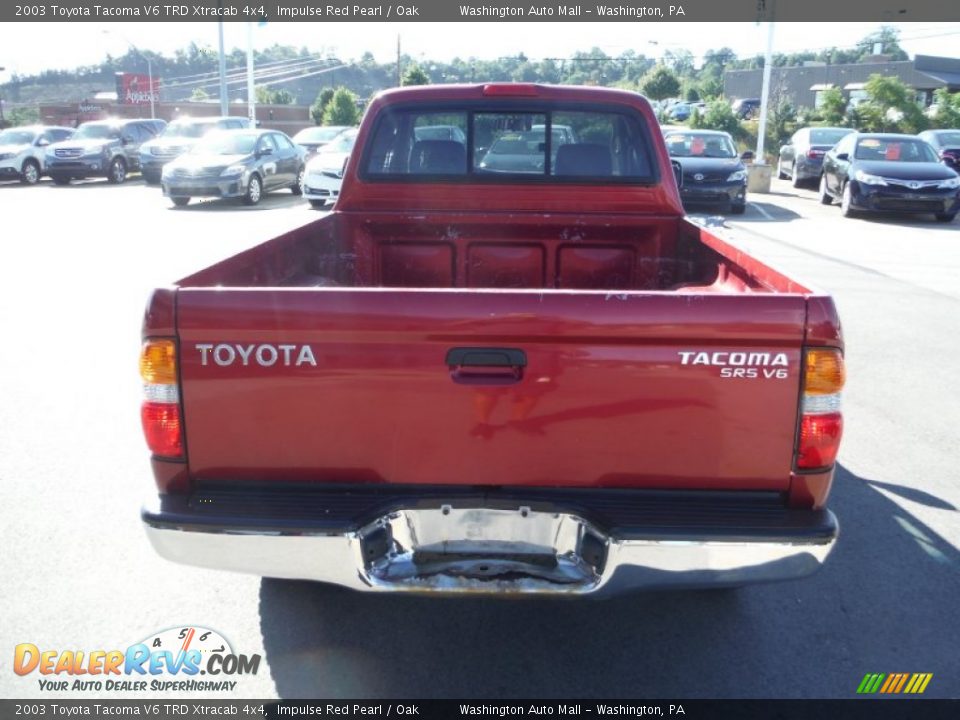 2003 Toyota Tacoma V6 TRD Xtracab 4x4 Impulse Red Pearl / Oak Photo #9