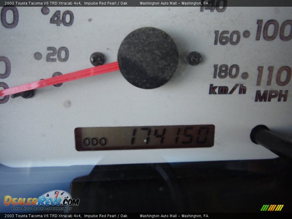 2003 Toyota Tacoma V6 TRD Xtracab 4x4 Impulse Red Pearl / Oak Photo #20