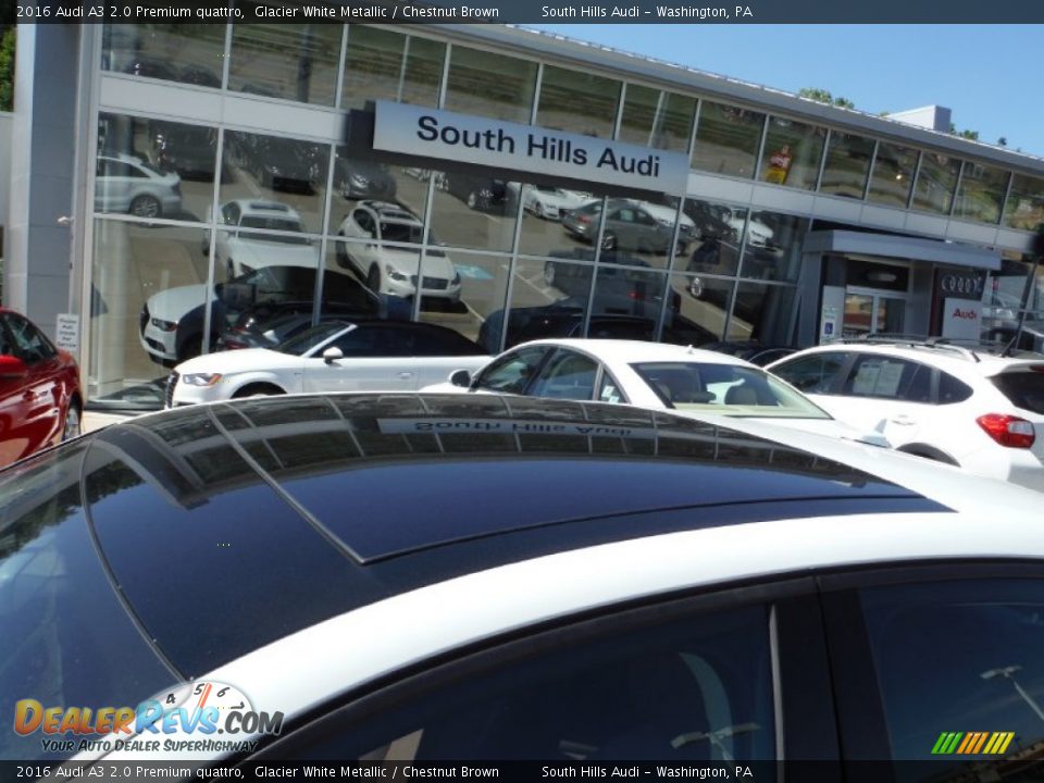 2016 Audi A3 2.0 Premium quattro Glacier White Metallic / Chestnut Brown Photo #3