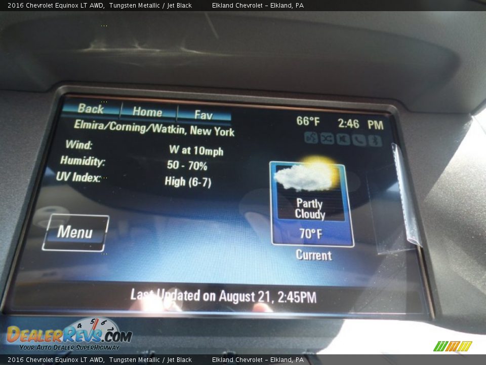 2016 Chevrolet Equinox LT AWD Tungsten Metallic / Jet Black Photo #31