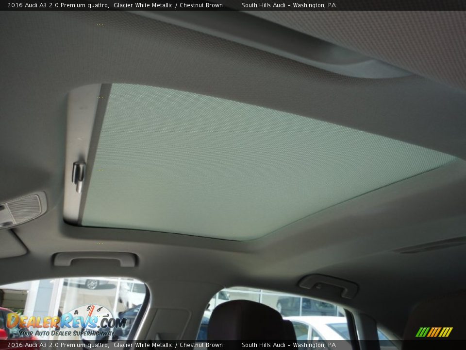 2016 Audi A3 2.0 Premium quattro Glacier White Metallic / Chestnut Brown Photo #20