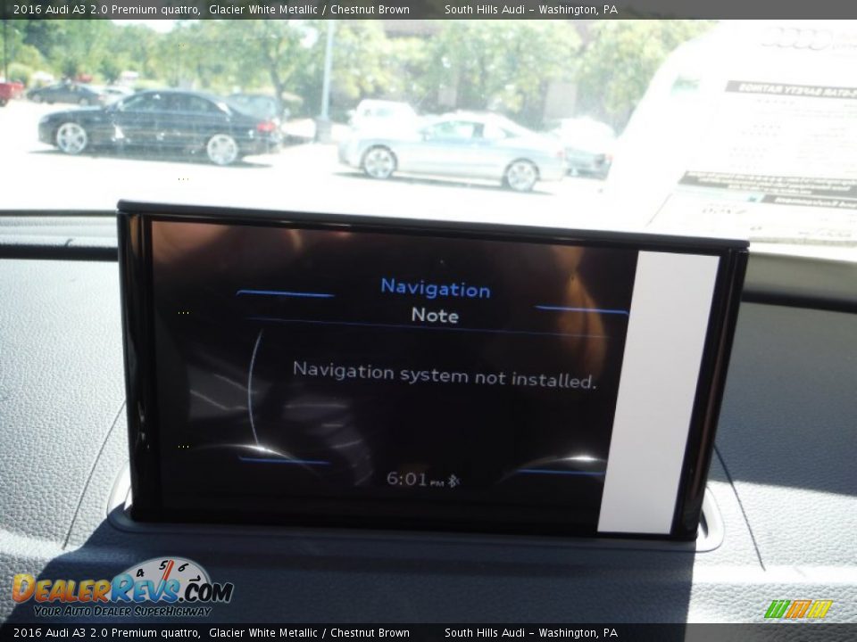 2016 Audi A3 2.0 Premium quattro Glacier White Metallic / Chestnut Brown Photo #23