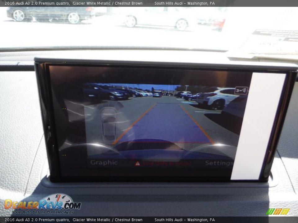 2016 Audi A3 2.0 Premium quattro Glacier White Metallic / Chestnut Brown Photo #24
