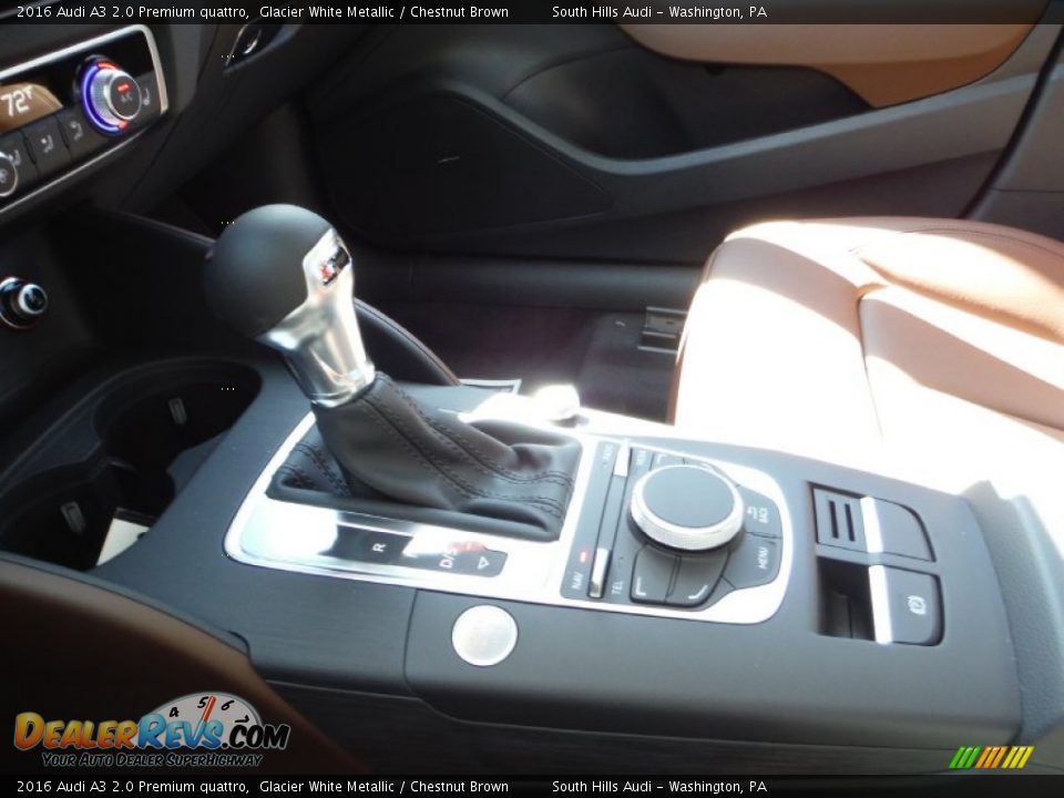 2016 Audi A3 2.0 Premium quattro Glacier White Metallic / Chestnut Brown Photo #26