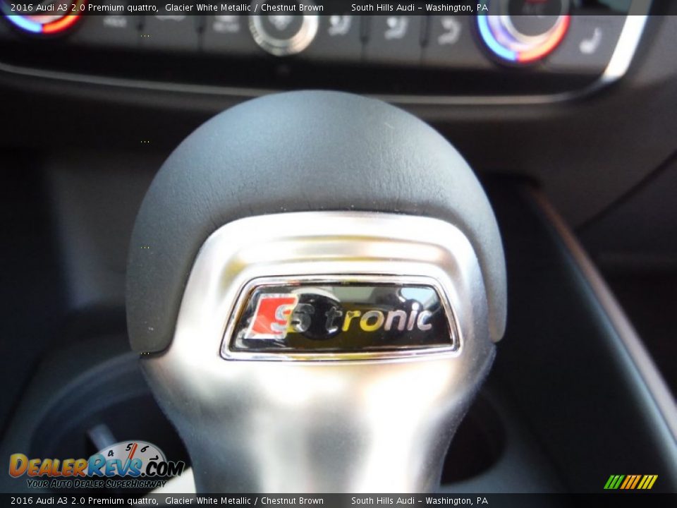 2016 Audi A3 2.0 Premium quattro Glacier White Metallic / Chestnut Brown Photo #27