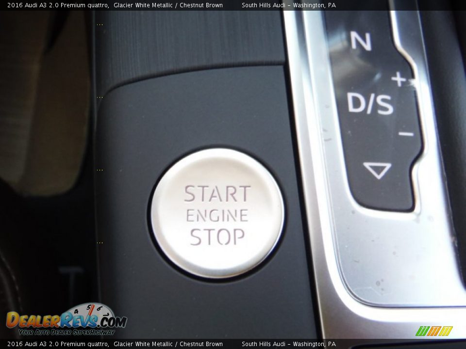 2016 Audi A3 2.0 Premium quattro Glacier White Metallic / Chestnut Brown Photo #29