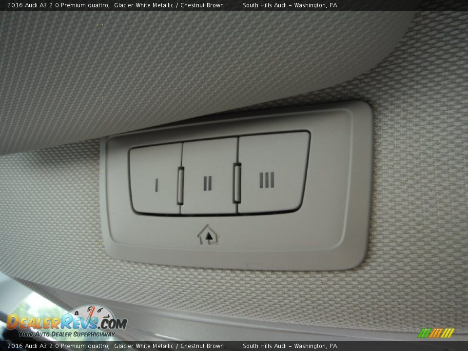 2016 Audi A3 2.0 Premium quattro Glacier White Metallic / Chestnut Brown Photo #30