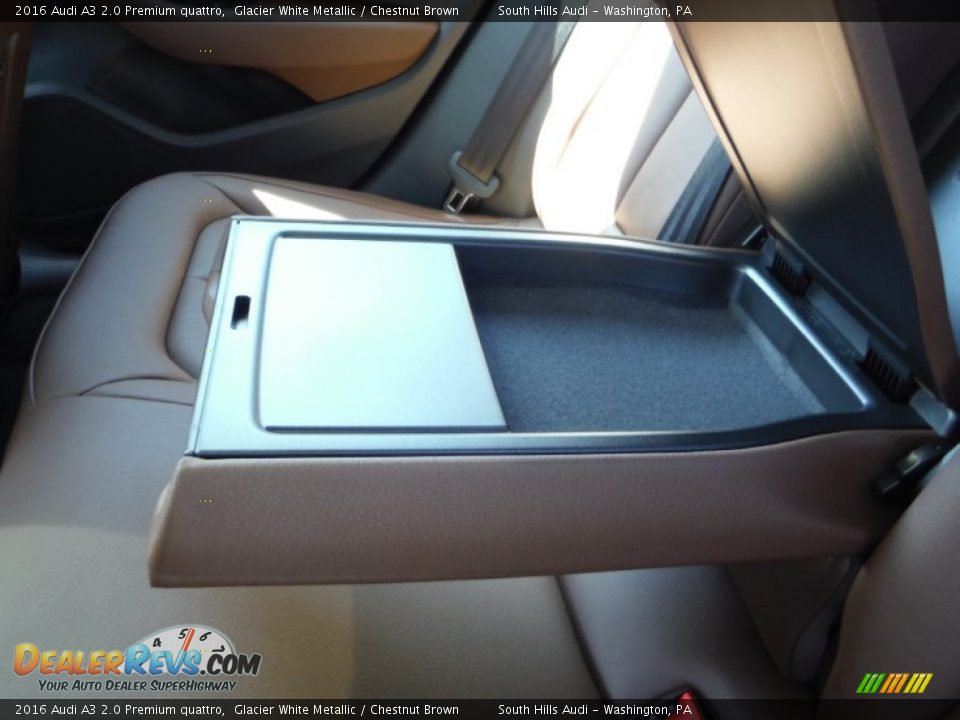 2016 Audi A3 2.0 Premium quattro Glacier White Metallic / Chestnut Brown Photo #33