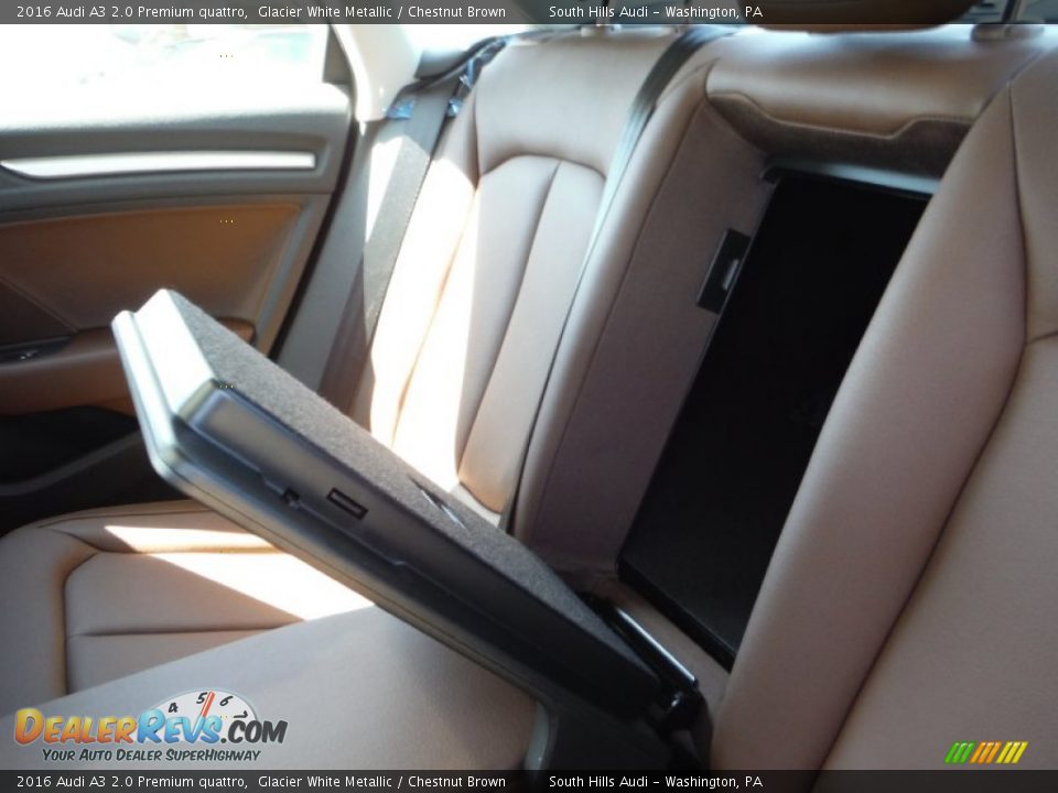 2016 Audi A3 2.0 Premium quattro Glacier White Metallic / Chestnut Brown Photo #34