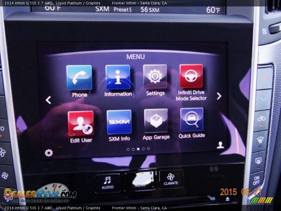 2014 Infiniti Q 50S 3.7 AWD Liquid Platinum / Graphite Photo #12