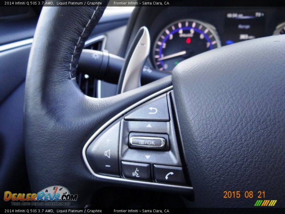 2014 Infiniti Q 50S 3.7 AWD Liquid Platinum / Graphite Photo #16