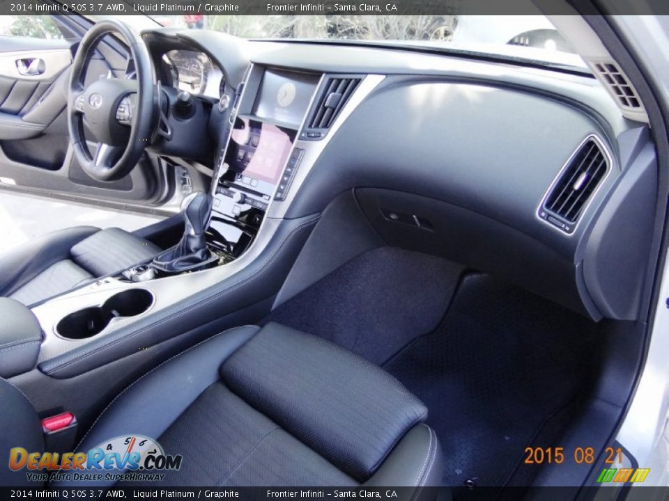 2014 Infiniti Q 50S 3.7 AWD Liquid Platinum / Graphite Photo #25