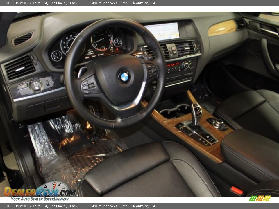 Black Interior - 2012 BMW X3 xDrive 35i Photo #9