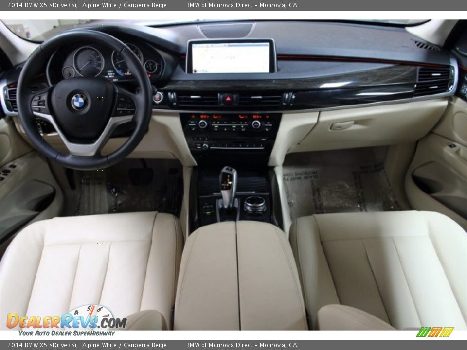 2014 BMW X5 sDrive35i Alpine White / Canberra Beige Photo #10