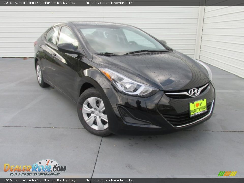 2016 Hyundai Elantra SE Phantom Black / Gray Photo #1