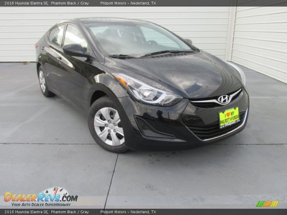 2016 Hyundai Elantra SE Phantom Black / Gray Photo #2