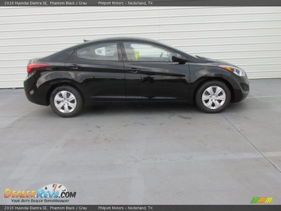 2016 Hyundai Elantra SE Phantom Black / Gray Photo #3