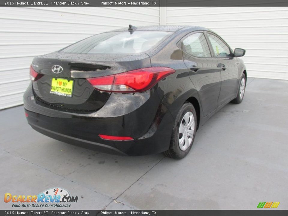 2016 Hyundai Elantra SE Phantom Black / Gray Photo #4