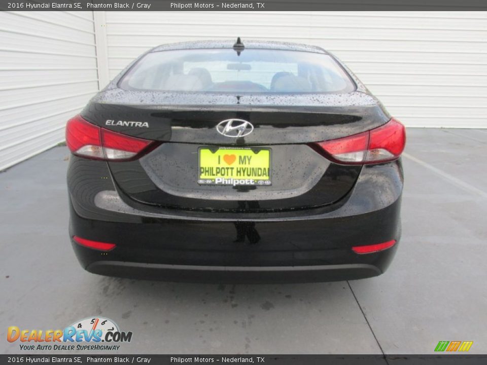 2016 Hyundai Elantra SE Phantom Black / Gray Photo #5