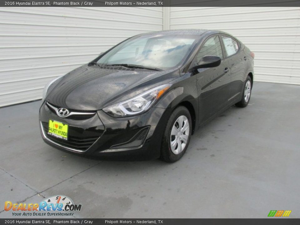 2016 Hyundai Elantra SE Phantom Black / Gray Photo #7