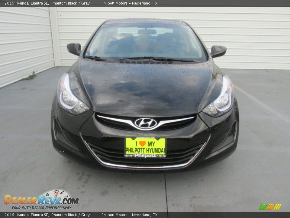 2016 Hyundai Elantra SE Phantom Black / Gray Photo #8