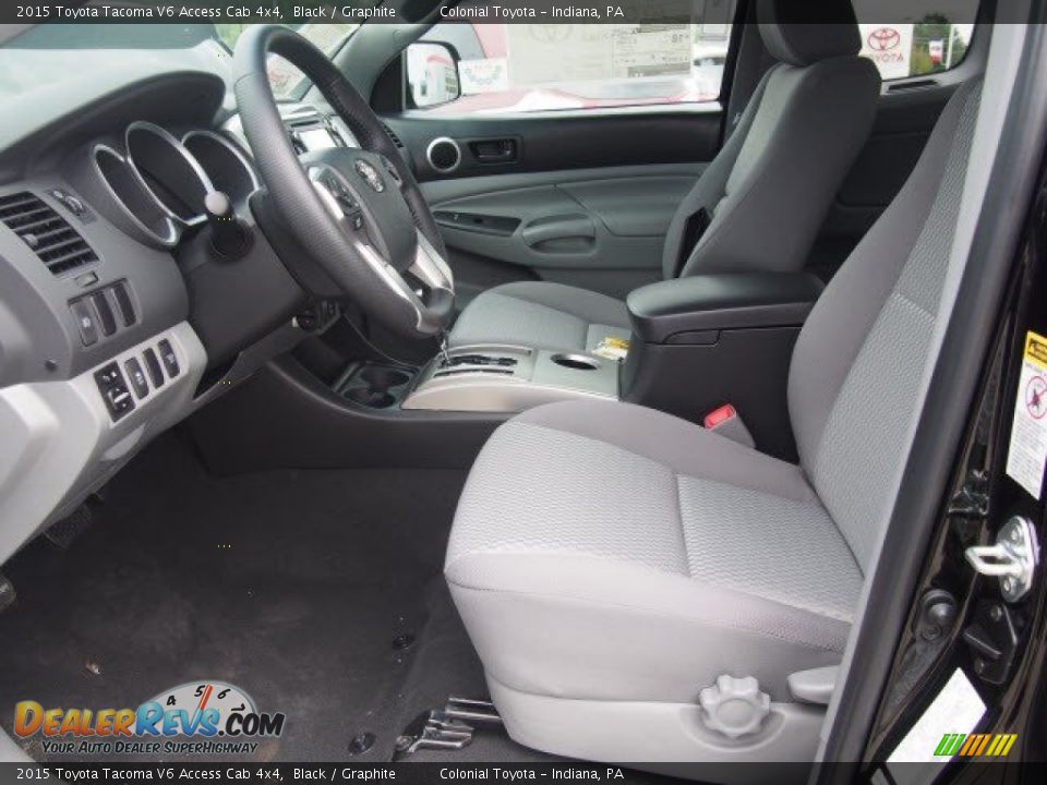 Graphite Interior - 2015 Toyota Tacoma V6 Access Cab 4x4 Photo #5