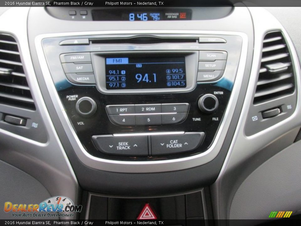 2016 Hyundai Elantra SE Phantom Black / Gray Photo #25