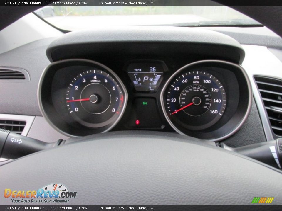 2016 Hyundai Elantra SE Phantom Black / Gray Photo #29