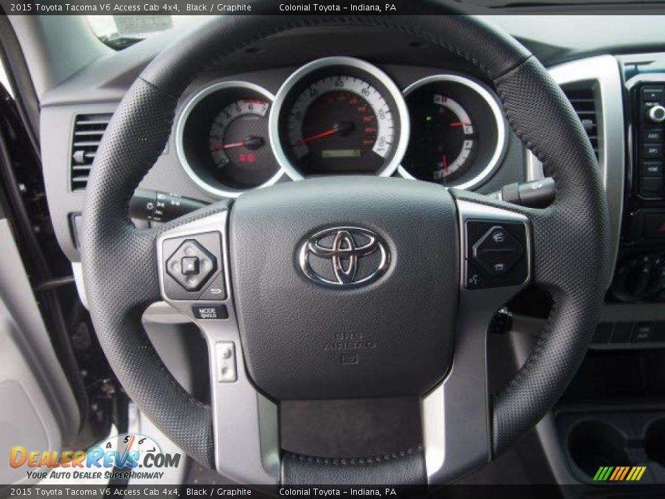 2015 Toyota Tacoma V6 Access Cab 4x4 Steering Wheel Photo #10