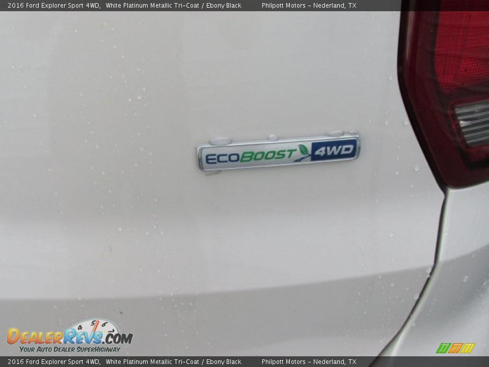 2016 Ford Explorer Sport 4WD White Platinum Metallic Tri-Coat / Ebony Black Photo #15