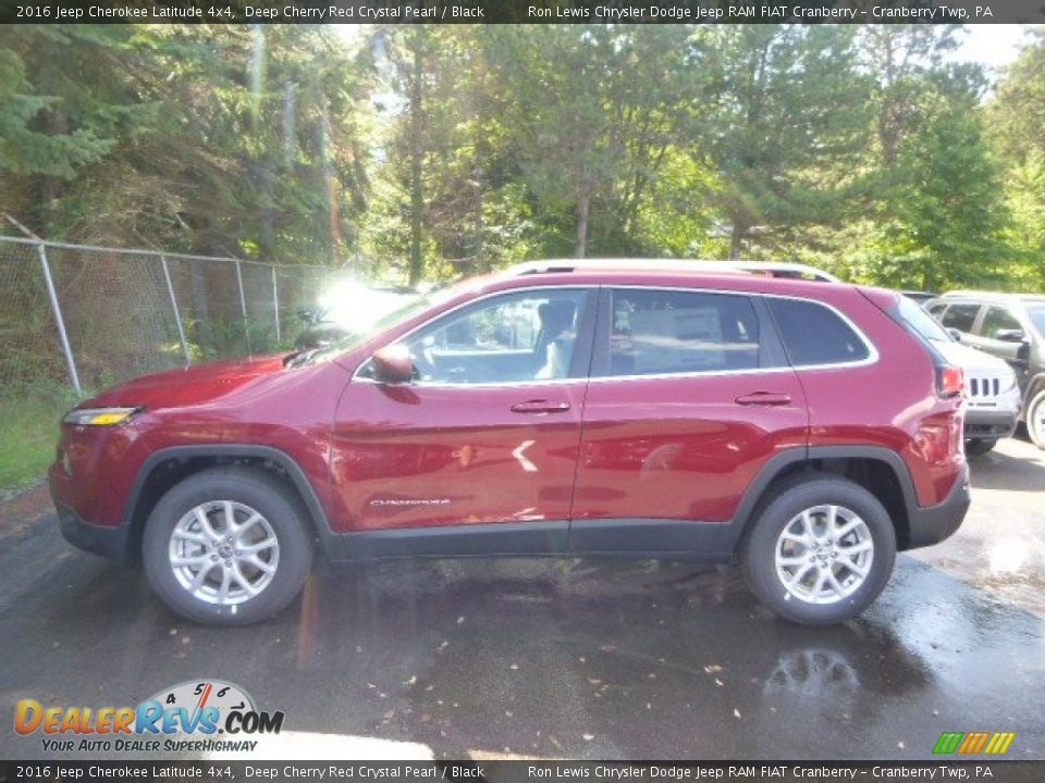 2016 Jeep Cherokee Latitude 4x4 Deep Cherry Red Crystal Pearl / Black Photo #3