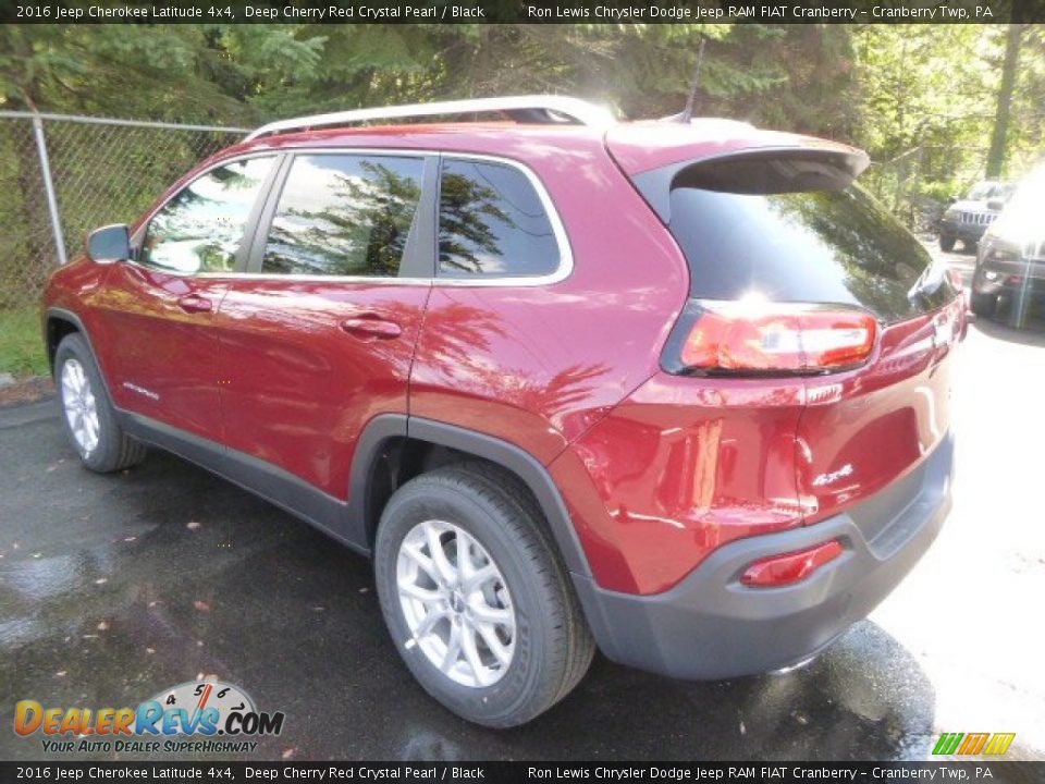 2016 Jeep Cherokee Latitude 4x4 Deep Cherry Red Crystal Pearl / Black Photo #4