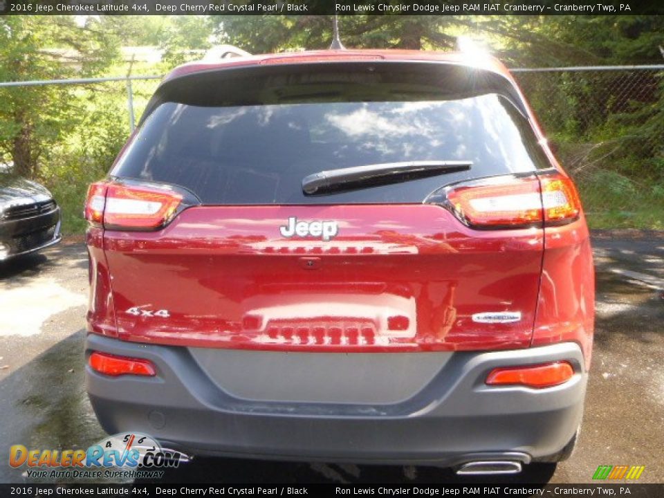 2016 Jeep Cherokee Latitude 4x4 Deep Cherry Red Crystal Pearl / Black Photo #5