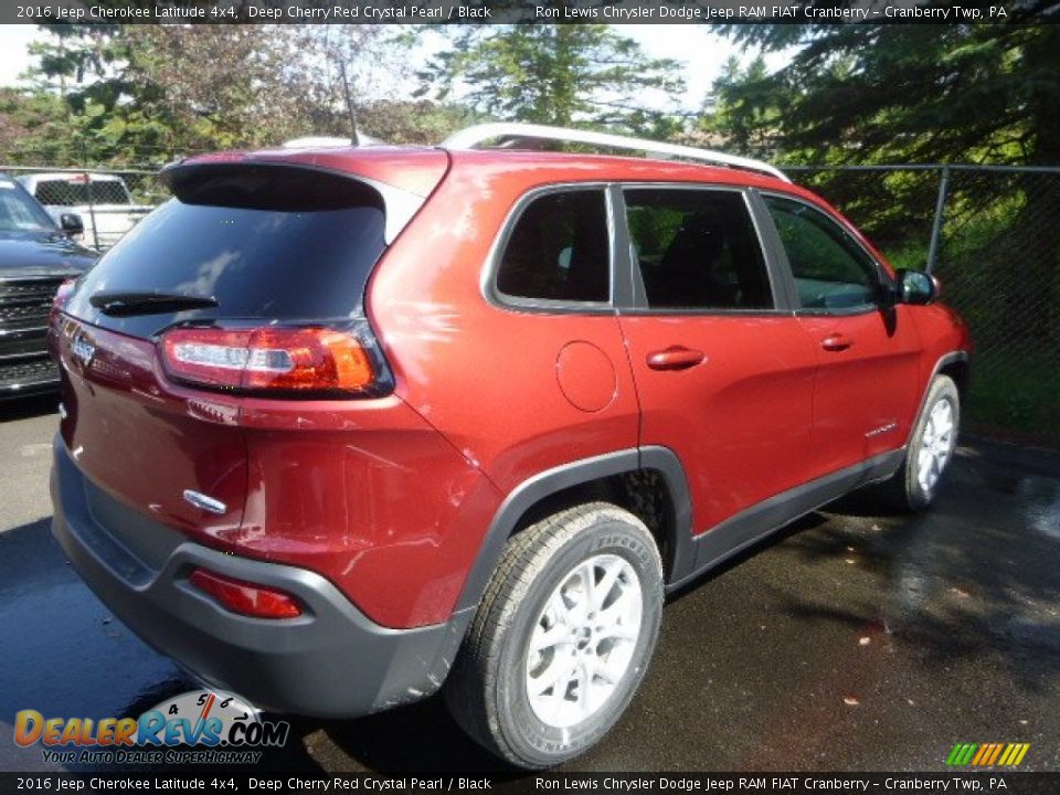 2016 Jeep Cherokee Latitude 4x4 Deep Cherry Red Crystal Pearl / Black Photo #6