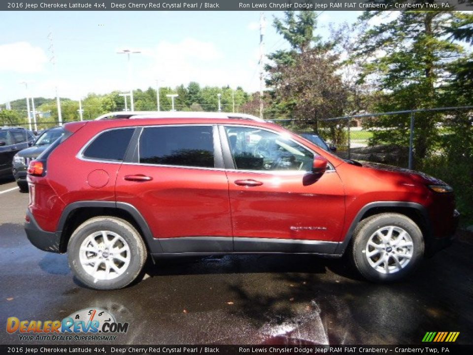 2016 Jeep Cherokee Latitude 4x4 Deep Cherry Red Crystal Pearl / Black Photo #7