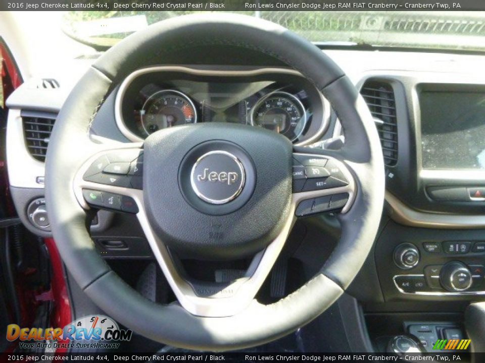 2016 Jeep Cherokee Latitude 4x4 Deep Cherry Red Crystal Pearl / Black Photo #12