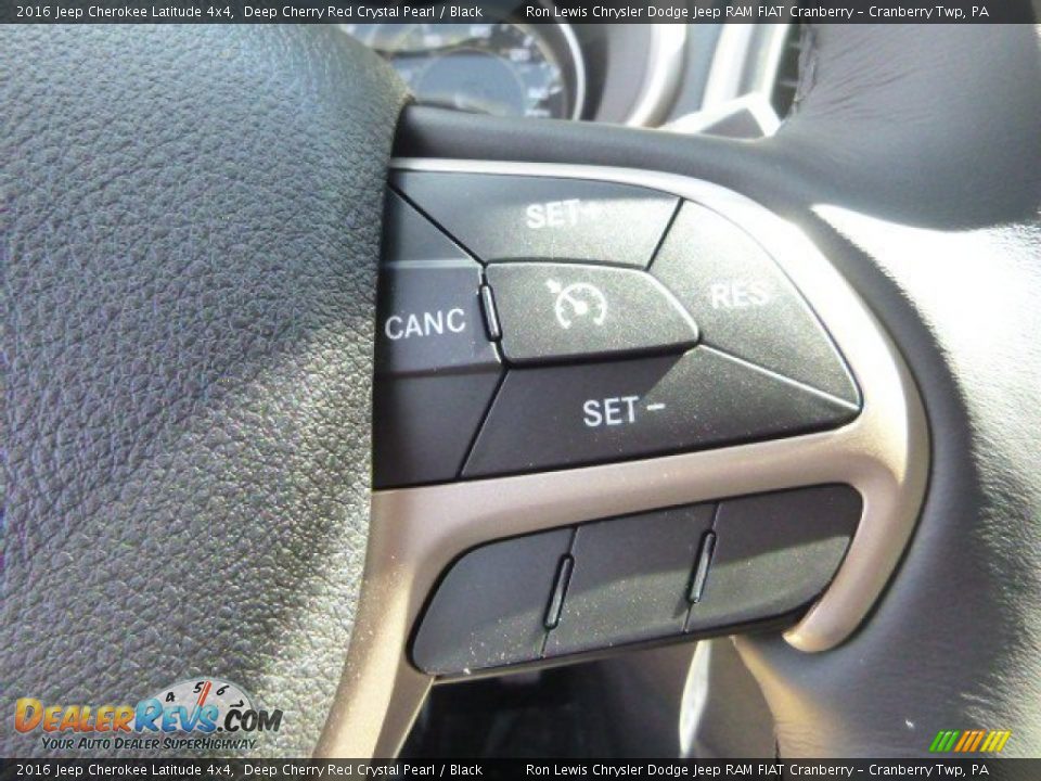 2016 Jeep Cherokee Latitude 4x4 Deep Cherry Red Crystal Pearl / Black Photo #18