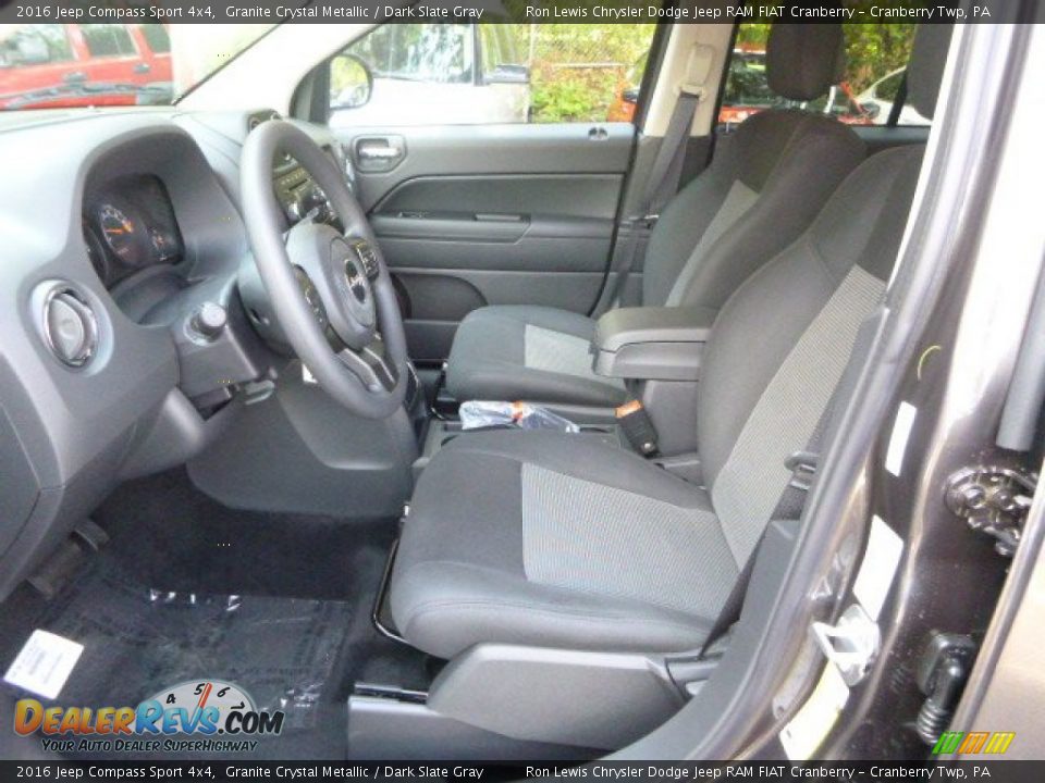 Dark Slate Gray Interior - 2016 Jeep Compass Sport 4x4 Photo #14