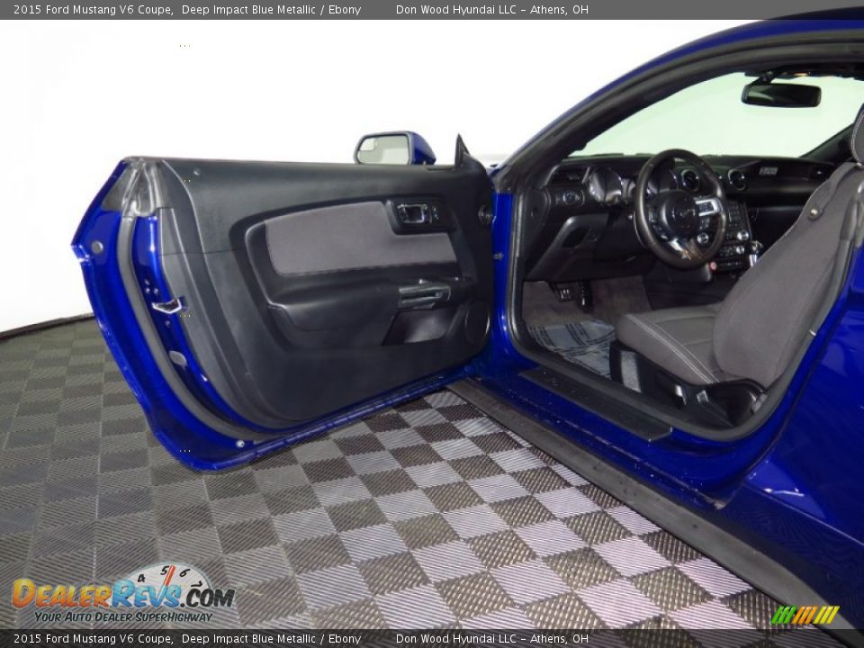 2015 Ford Mustang V6 Coupe Deep Impact Blue Metallic / Ebony Photo #13