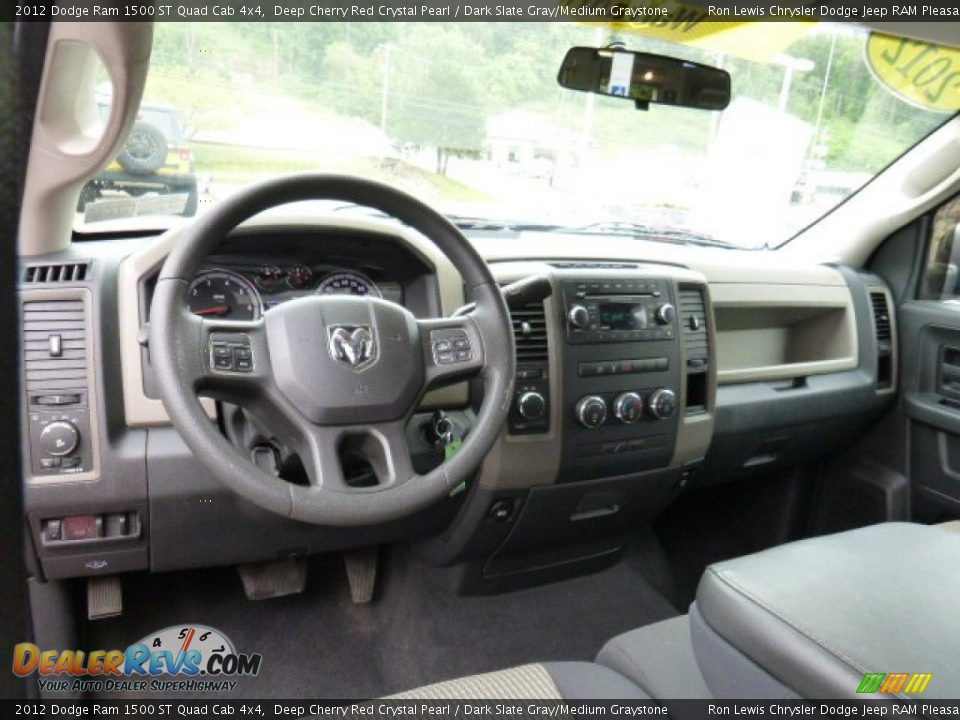 2012 Dodge Ram 1500 ST Quad Cab 4x4 Deep Cherry Red Crystal Pearl / Dark Slate Gray/Medium Graystone Photo #12